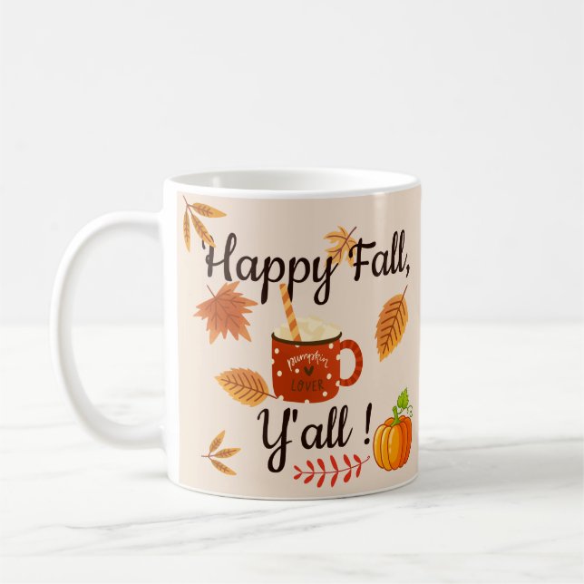 Caneca De Café Feliz Outono, pessoal! (Esquerda)