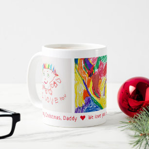 Caneca De Café Feliz Pai de Natal 3 Foto de Arte Personalizada pa