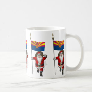 Caneca De Café Feliz Pai Natal A Caminho Da Arizona