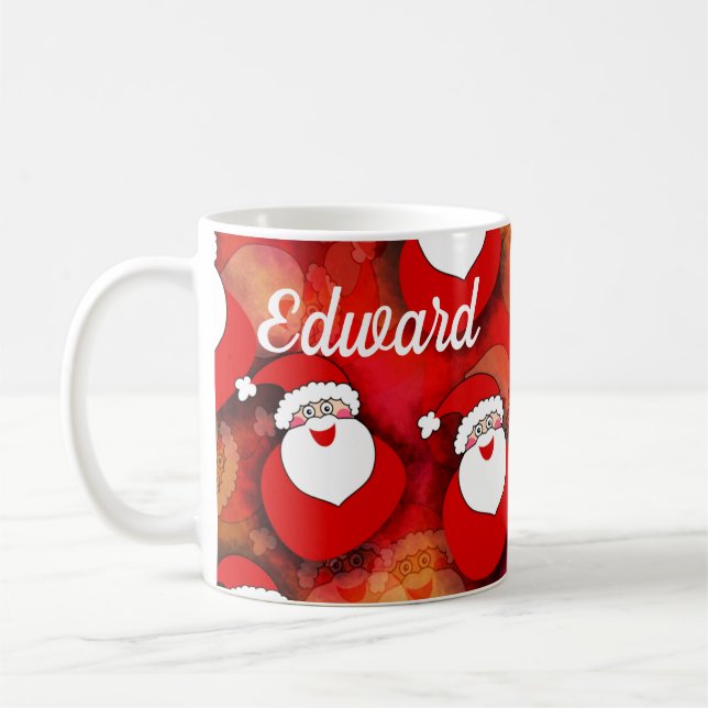 Caneca De Café Feliz Pai Natal Sem Olhos (Esquerda)