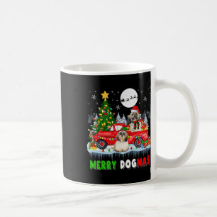 Caneca De Café Feliz Papai noel De Cão De Natal Elf Shih Tzus Na