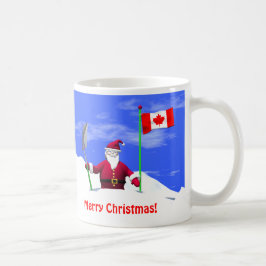 Caneca De Café Feliz Papai noel de Natal no Canadá