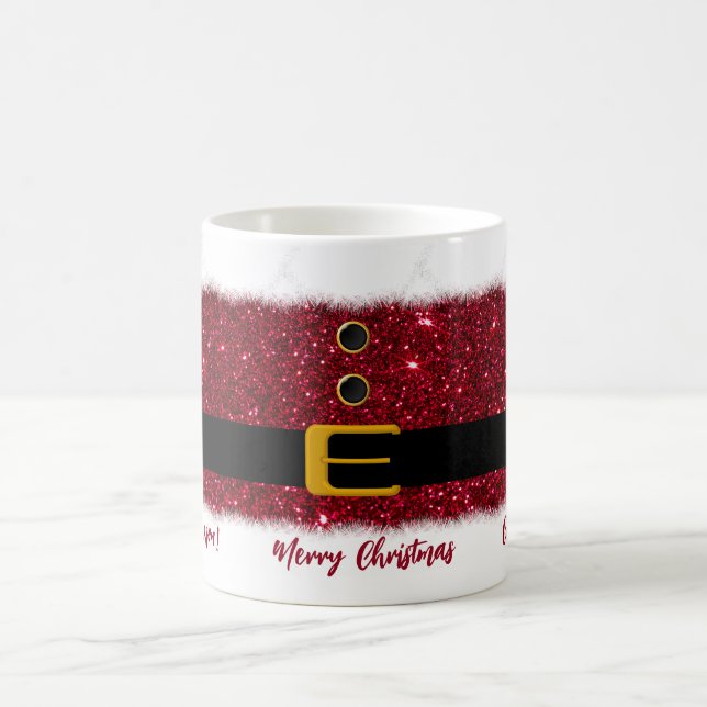 Caneca De Café Feliz Papai noel de Natal - Vermelho Azuzente (Centro)