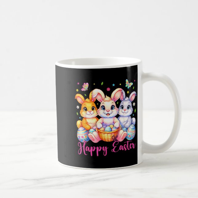 Caneca De Café Feliz Páscoa 2026 Coelhinho Fofinho Dia de Páscoa  (Direita)