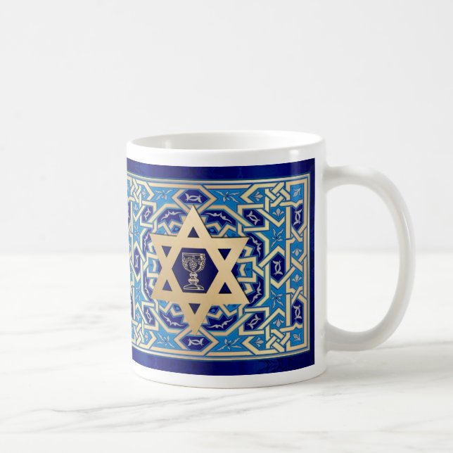 Caneca De Café Feliz Passover. Shalom no Presente de Pesach (Direita)