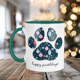 Caneca de Café Feliz Pawlidays Natal Amante de Cac
