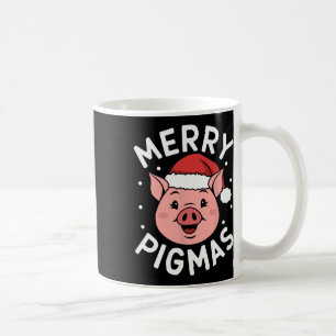 Caneca De Café Feliz Pigmas Engraçado Papais noeis De Natal Pig X
