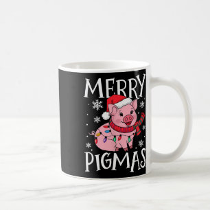 Caneca De Café Feliz Pigmas Engraçado Papais noeis De Natal Pig X