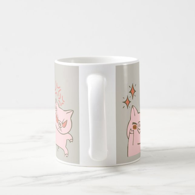 Caneca De Café Feliz porco (Alça)