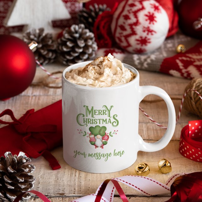 Caneca De Café Feliz presente personalizado de café de Natal Mug (Merry Christmas Coffee Mug Personalized Gift)