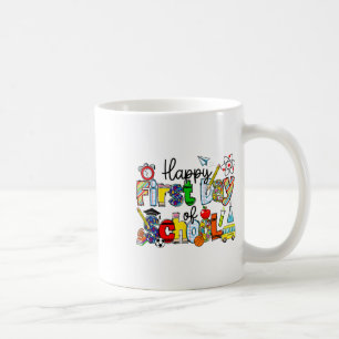 Caneca De Café Feliz Primeiro Dia De Aula Professores Alunos Volt