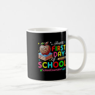 Caneca De Café Feliz Primeiro Dia de Costume De Conselheiro Escol