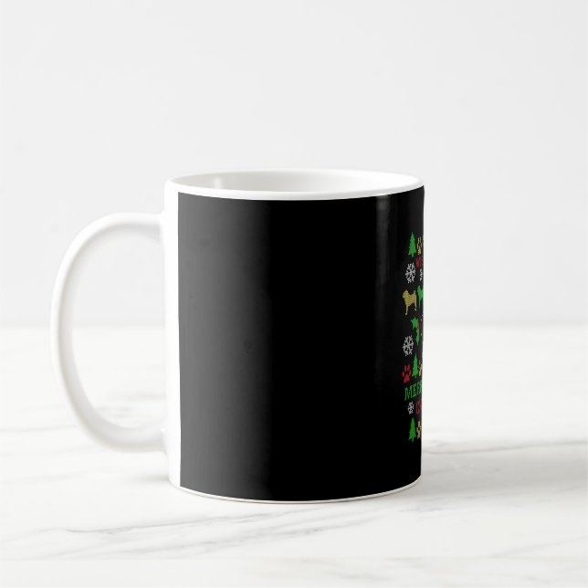 Caneca De Café Feliz Pugging Christmas Pug (Esquerda)