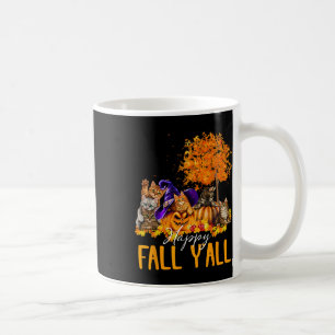 Caneca De Café Feliz Queda Vocês Todos Gatos Por Esquerda, Autumn