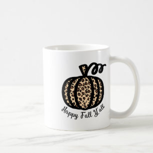 Caneca De Café Feliz Queda Vocês Todos Leopardo Imprimem Pumpkin