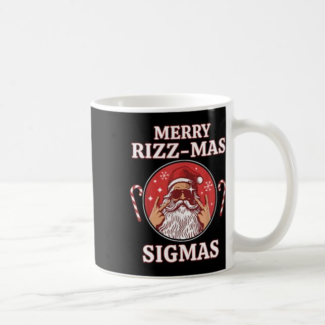 Caneca De Café Feliz Rizz Mas Sigmas - Gen Alpha Médio School Chr (Direita)