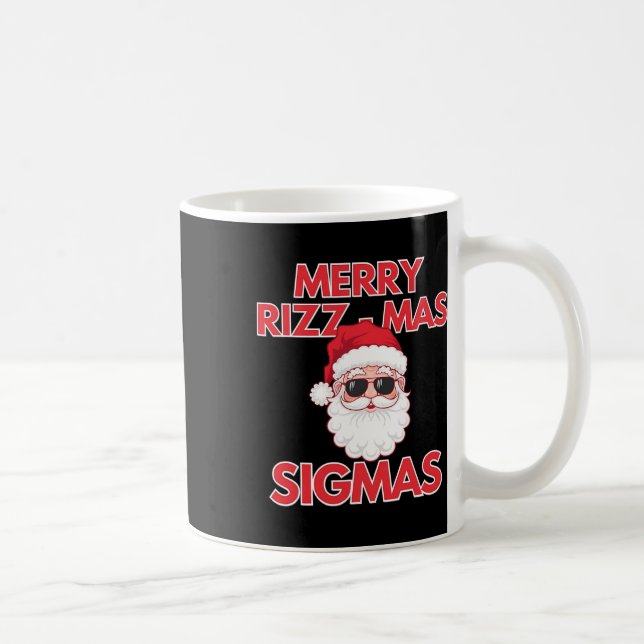 Caneca De Café Feliz Rizz Mas Sigmas Natal Rizzmas Engraçado Sant (Direita)