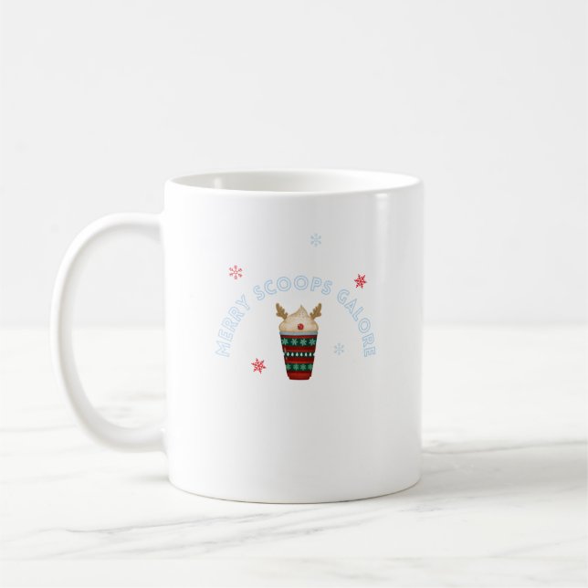 Caneca De Café Feliz Scoops Galore Sorvete de Natal (Esquerda)