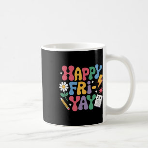 Caneca De Café Feliz Sex-ta-feira Vida de Professor Engraçado Fim