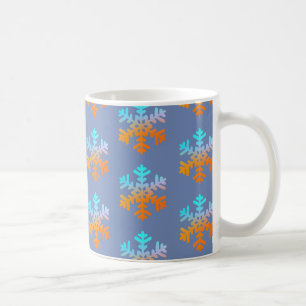 Caneca De Café Feliz Snowflakes Clássico Lama Branca