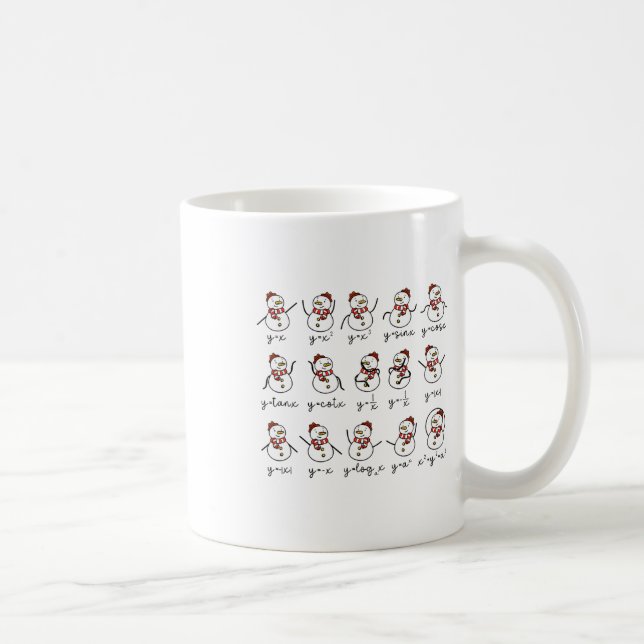 Caneca De Café Feliz Snowman, Professor de Matemática, Natal (Direita)