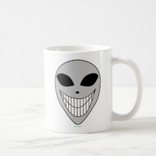 Caneca De Café Feliz Sorriso de Alienígena Dente Ciência Cósmi