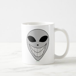 Caneca De Café Feliz Sorriso de Alienígena Dente Ciência Cósmica 