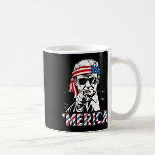 Caneca De Café Feliz Trump Vintage 4 de Julho Patriótico América