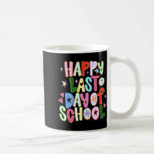 Caneca De Café Feliz último dia de aula divertido professor de fi