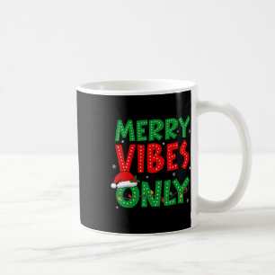 Caneca De Café Feliz Viba Apenas as Luzes de Natal Feriado Retro