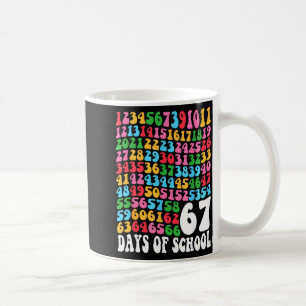 Caneca De Café Felizes 67 Dias De Escola 67º Dia Mais Inteligente