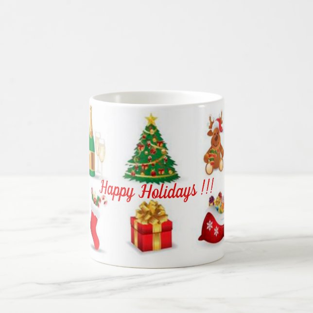 Caneca De Café Felizes Feriados!! Coffee Mug (Centro)