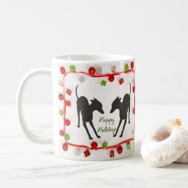 Caneca De Café Felizes Feriados em Greyhound Italiano