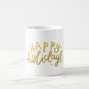 Caneca De Café Felizes Feriados Que Insultam O Natal Dourado