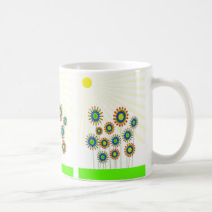 Caneca De Café Felizes Flores