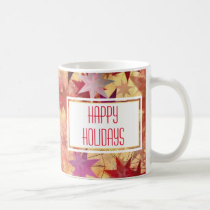 Caneca De Café FELIZES HOLIDAYS Abstrato Stars Personalizadas