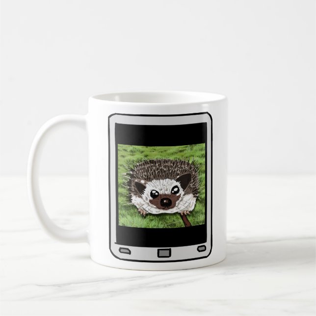 Caneca De Café Felpudo Express® Hedgehog Selfie Mug (Esquerda)