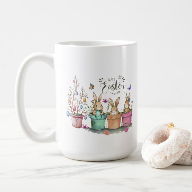Caneca De Café Felz pascoa (Com Donut)