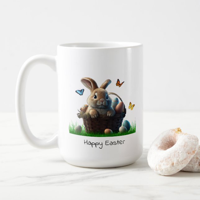 Caneca De Café Felz pascoa (Com Donut)