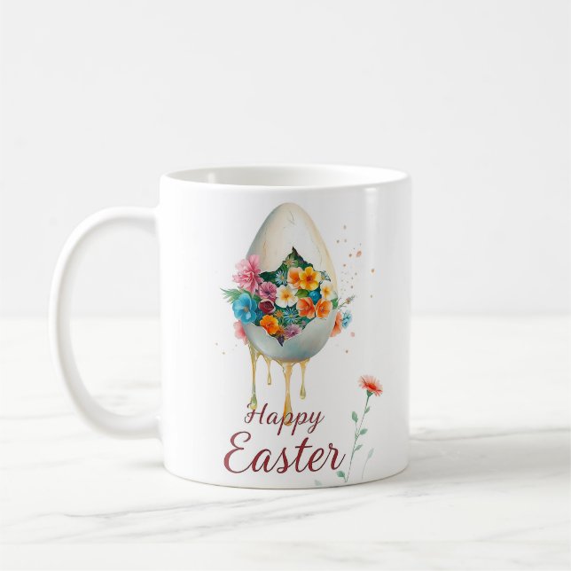 Caneca De Café Felz pascoa! (Esquerda)