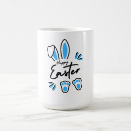 Caneca De Café Felz pascoa azul