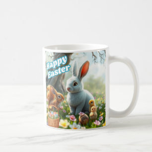 Caneca De Café Felz pascoa Bunny
