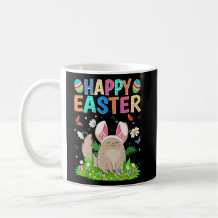 Caneca De Café Felz pascoa Bunny Egg Funny Chinchilla Páscoa Sun