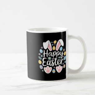 Caneca De Café Felz pascoa Coelhinha Páscoa Ovina Páscoa Quadrado