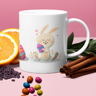 Caneca De Café Felz pascoa de coelhinhos giros