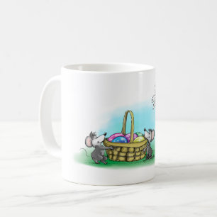 Caneca De Café Felz pascoa de Mic, Mac e Moe