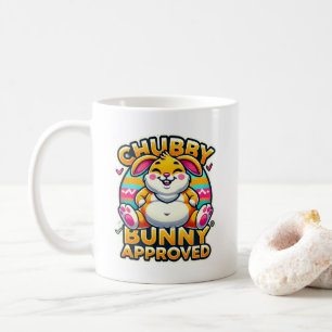 Caneca De Café Felz pascoa Dia Chubby Bunny Aprovado