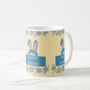 Caneca De Café Felz pascoa Divertido Bunny