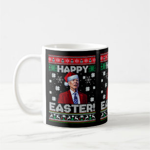 Caneca De Café Felz pascoa Engraçado Joe Biden Papai noel Natal