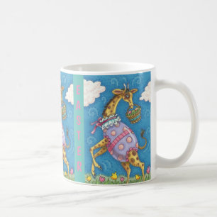 CANECA DE CAFÉ FELZ PASCOA, GIRAFFE E TULIPS HOLIDAY KIDAY MUG